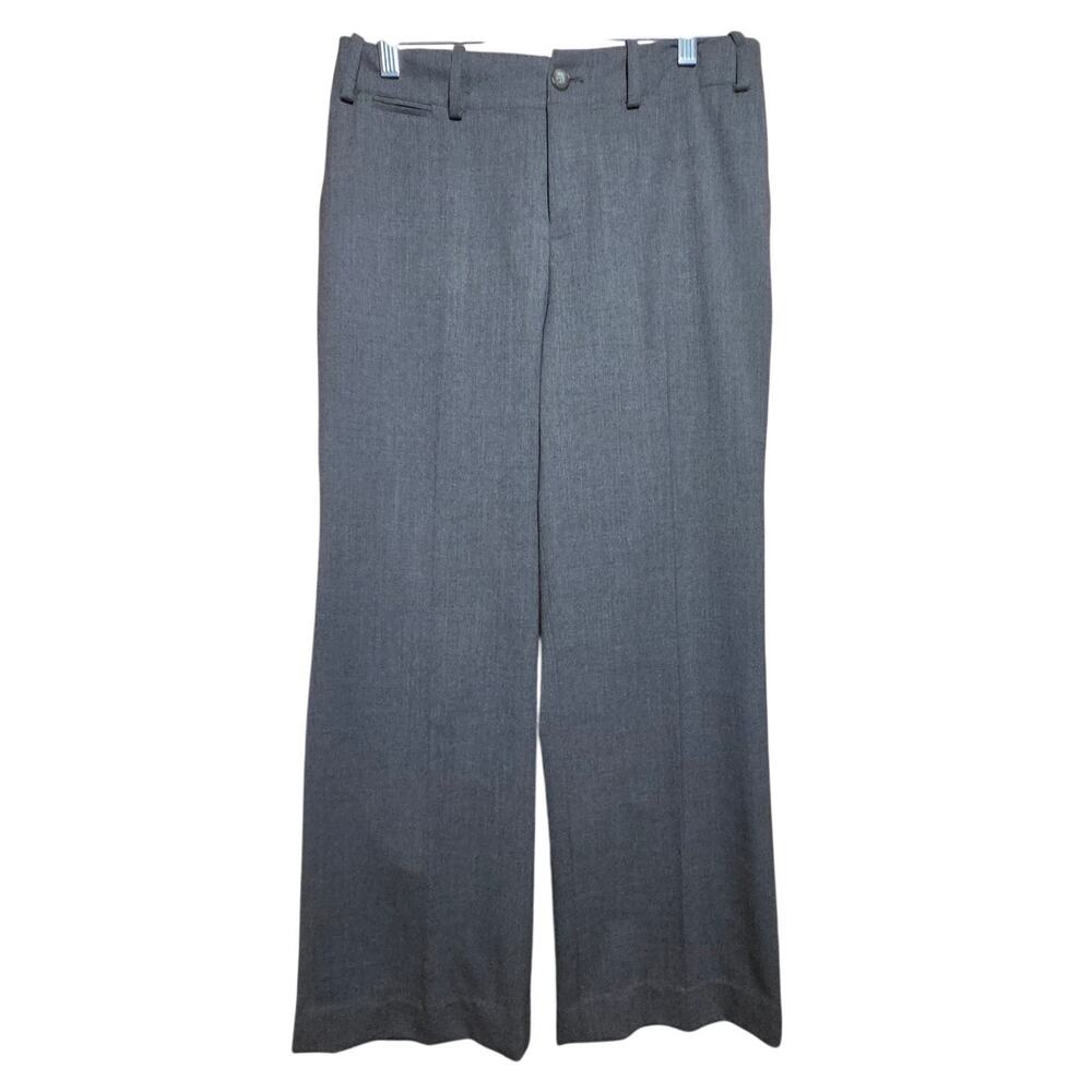 Gray Wool Blend Flat Front Dress Pants Size 10 Petite